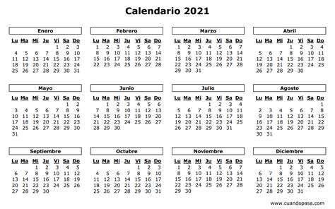 Calendario 2021