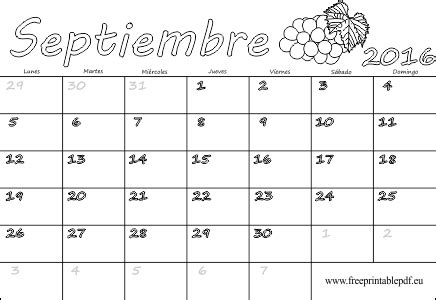 Calendario Agosto Septiembre Octubre 2016 | calendario de ...