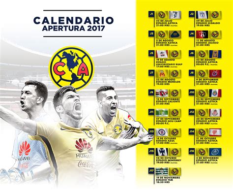 Calendario América Torneo Apertura 2017 * Club América ...