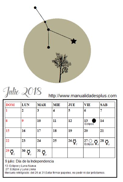 Calendario Astrologico 2018 Gratis