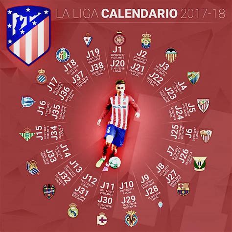 Calendario Atlético Madrid 2017 2018 | Liga Española Santander