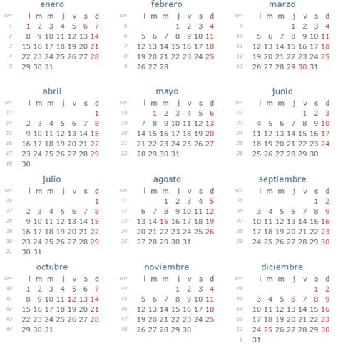 Calendario con Festivos 2018 en España ~ Calendario con ...