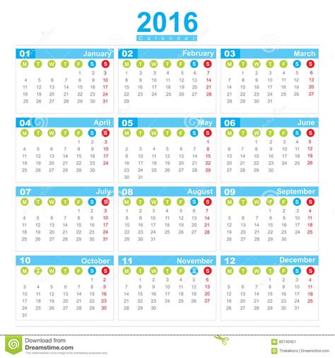 Calendario Con Numero De Semanas 2016 | Calendar Template 2018