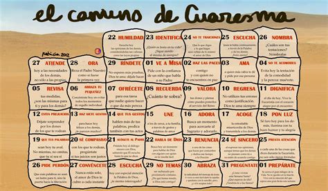 Calendario de Cuaresma 2012