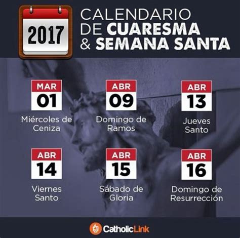 Calendario de Cuaresma y Semana Santa 2017 – Obispado de ...