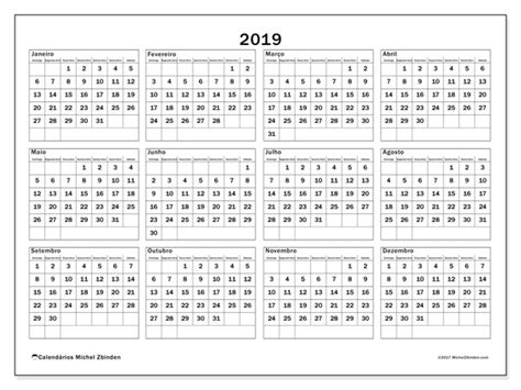 Calendário de de 2019  34DS
