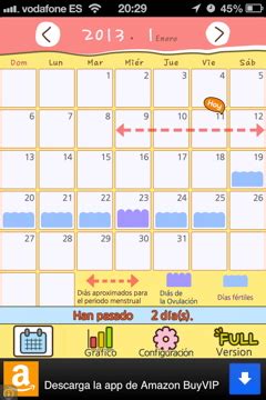 Calendario de menstruacion