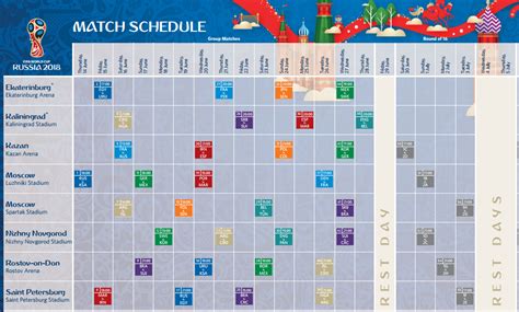 Calendario de partidos del Mundial Rusia 2018   FNT ...