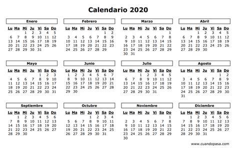 Calendario de Puerto Rico 2020