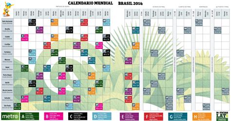 Calendario del mundial Brasil 2014 | Visual.ly
