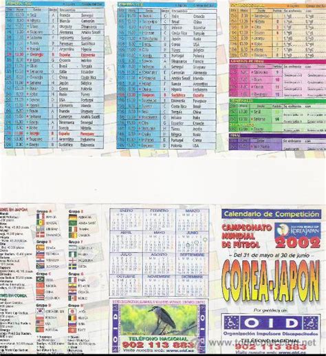 calendario del mundial de futbol de korea y jap   Comprar ...