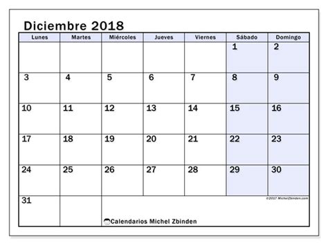Calendario diciembre 2018  57LD    Michel Zbinden  es