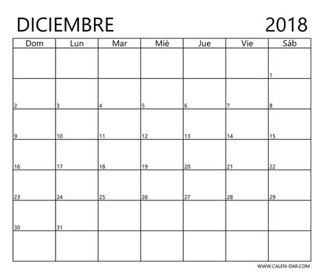 Calendario Diciembre 2018 Para Imprimir Como Archivo de ...
