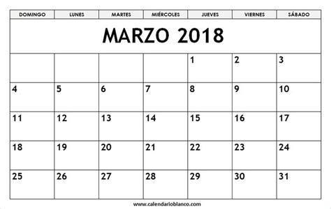 Calendario en Blanco Marzo 2018 | Garra | Pinterest ...