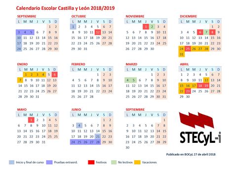 Calendario Escolar 2018 19 centros docentes, enseñanzas no ...