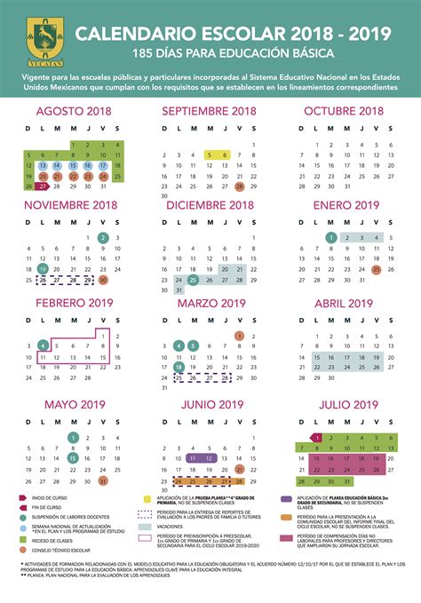 Calendario Escolar 2018 2019