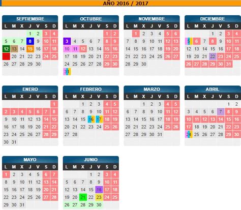 Calendario escolar de Aragón en el curso 2016 2017