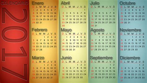 Calendario festivos del 2017   GADE