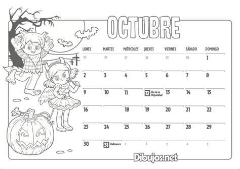 Calendario Infantil 2017 para imprimir y Colorear ...