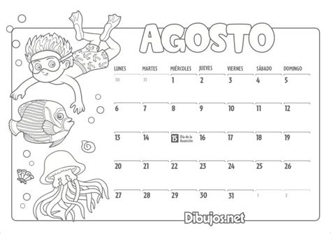 Calendario Infantil 2018 para Imprimir y Colorear ...