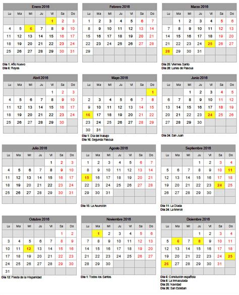 calendario laboral 2016 madrid blog de opcionis calendario ...