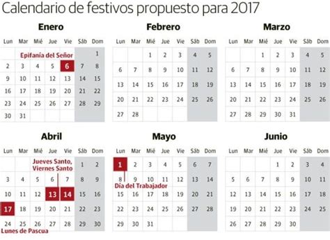 Calendario laboral 2017: aluvión de puentes . diariovasco.com