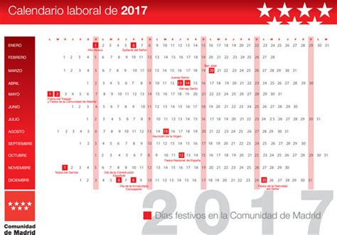 calendario laboral 2017 madrid   Blog de Opcionis