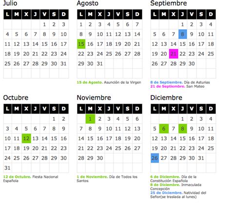 Calendario Laboral 2018   Asturias   Blog de Opcionis