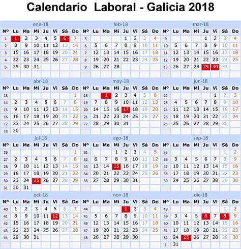 Calendario Laboral 2018 Galicia: y son 15 festivos ...