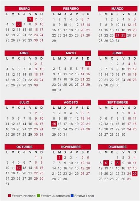 Calendario laboral de 2016  fiestas y puentes . ¿Cuándo ...