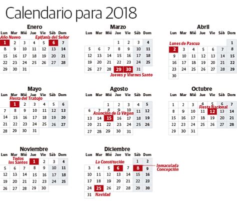 Calendario laboral de 2018: aprobado sin fecha aún para el ...