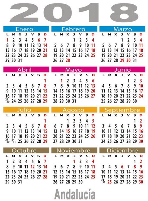 Calendario Laboral en España | calendario laboral 2018 ...