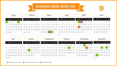 Calendario Laboral Madrid 2018   Suárez y Rodríguez Asesores