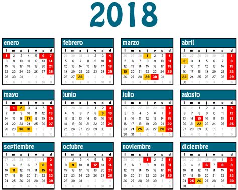 Calendario laboral para el año 2018 | Blog Lafisco