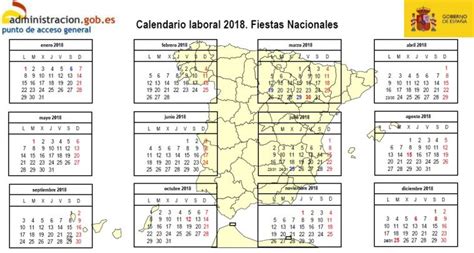 Calendario laboral para el año 2018 | InfoHuevar, prensa local