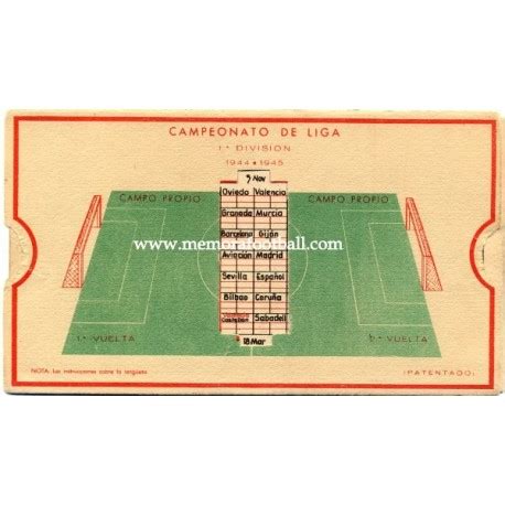 Calendario Liga 1ª División 1944 1945   Memora Football