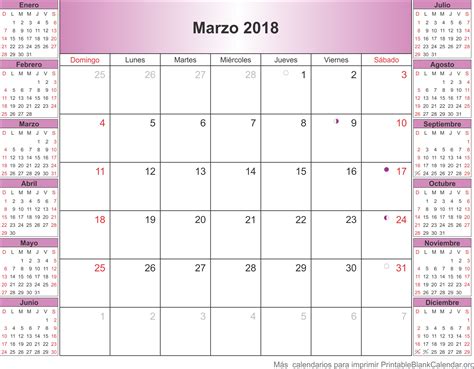 calendario marzo 2018   Calendarios Para Imprimir