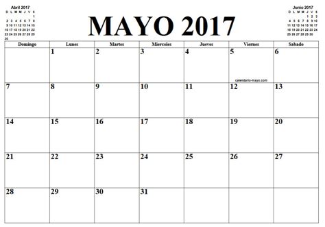 Calendario mensual 2017 – Calendario 2017