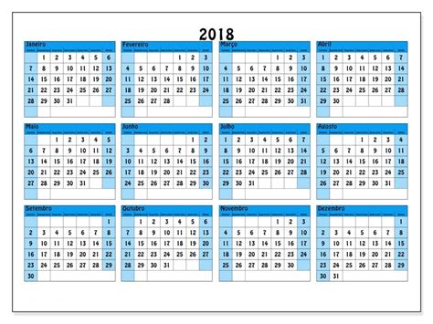 Calendario Mensual 2018 Para imprimir | Calendario 2018 ...