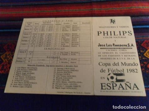 calendario philips mundial fútbol españa 82 198   Comprar ...