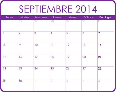 Calendario Septiembre 2014 | Calendarios para imprimir