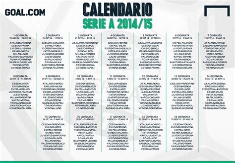 Calendario Serie A 2014/2015 | Goal.com