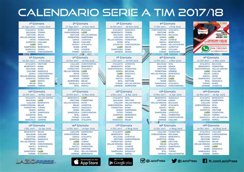 Calendario Serie A 2016 2017 Calcio Con Pdf Scaricabile ...