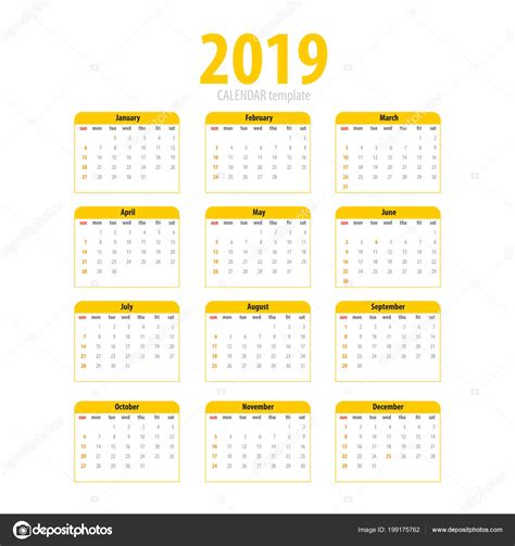 Calendario simple para imprimir | Plantilla simple para ...