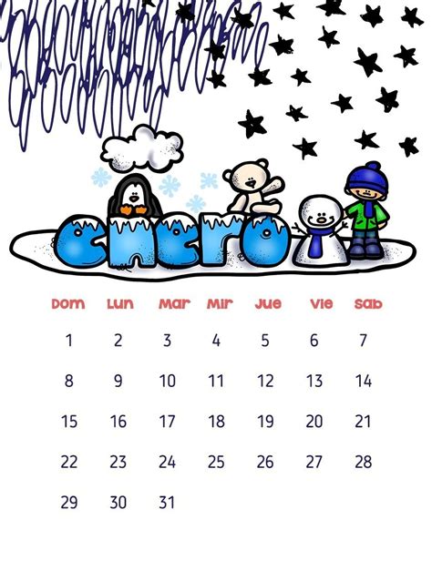 Calendarios 2017 para niños con dibujos para descargar e ...