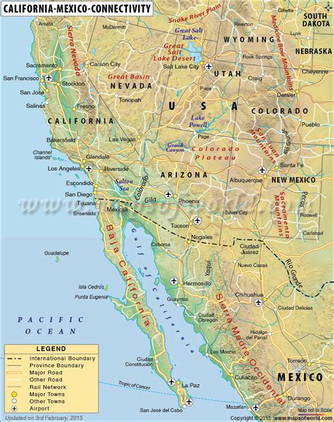 California Mexico Border Map | Mexico Map