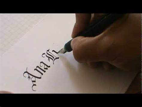caligrafia gotica cuadrada   YouTube
