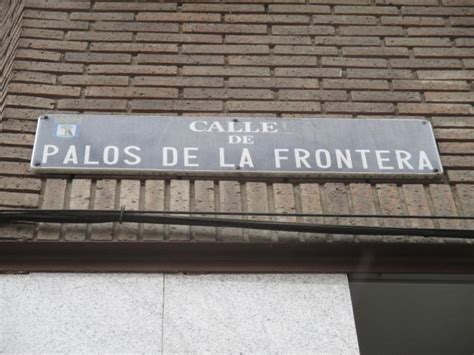 Calle con el nombre de la localidad en Madrid, PALOS DE LA ...