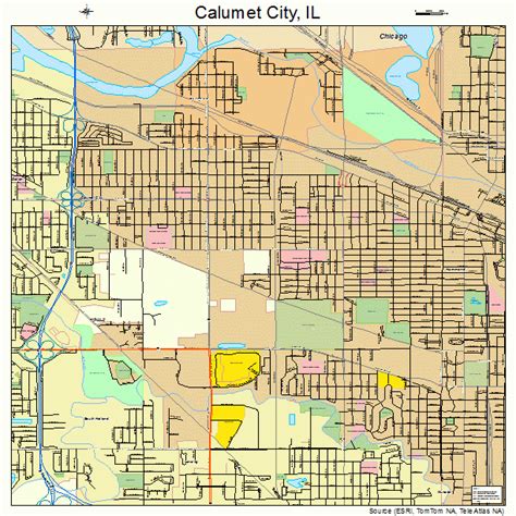 Calumet City Illinois Street Map 1710487