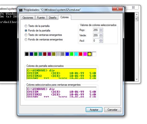 Cambiar los colores de la consola  CMD  [Windows 7 ...